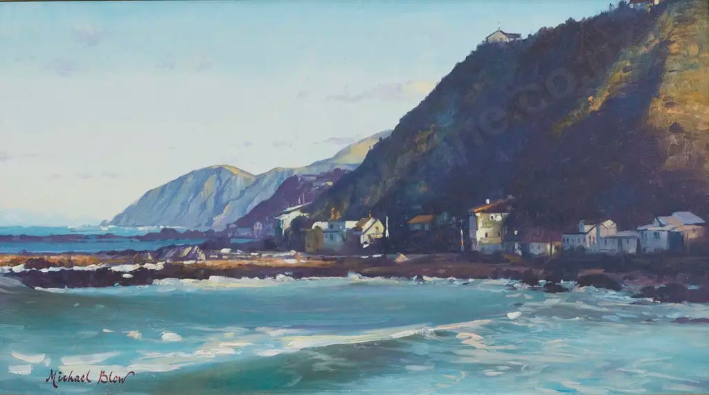 Michael Blow (b. 1943) - Towards Owhiro Bay Image 1++ Michael Blow (b. 1943) - Towards Owhiro Bay Image 1++