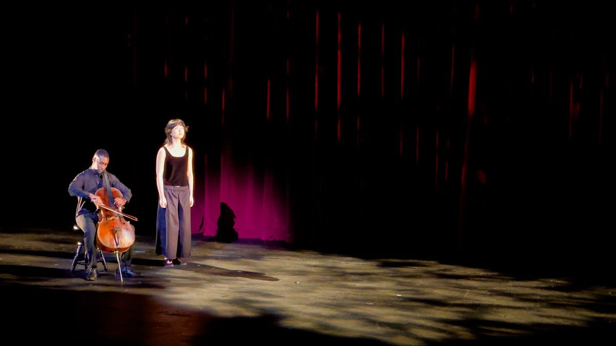 “Remember”
Written by Joy Harjo
Performed With
Three High Places (excerpt)
Music by John Luther Adams
Emmy Xu (Group 55, drama), Performer
Boubacar Diallo (DMA ’29), Cello