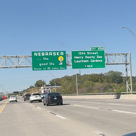Various state line signs in Pennsylvania, Ohio, Nebraska, Wyoming and Montana