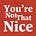 You're Not That Nice