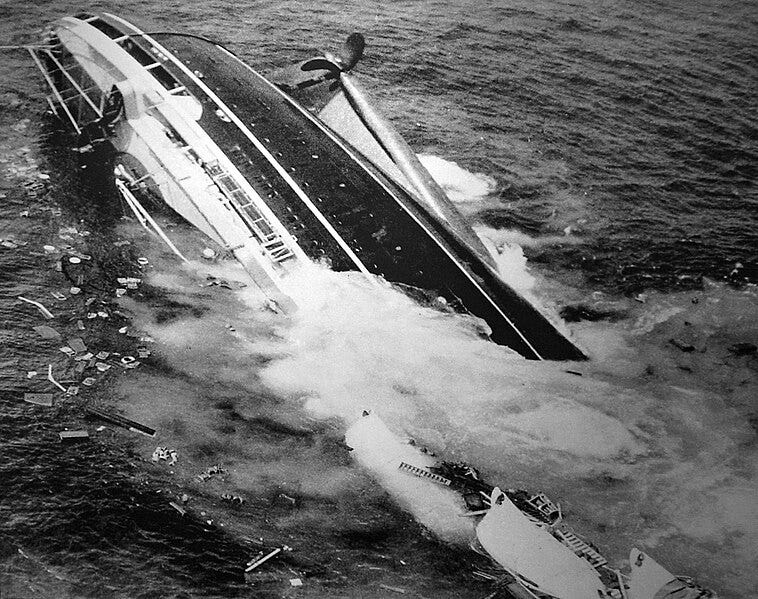 Harry A. Trask's 1957 Pulitzer Prize-winning photo of Andrea Doria Harry A. Trask's 1957 Pulitzer Prize-winning photo of Andrea Doria