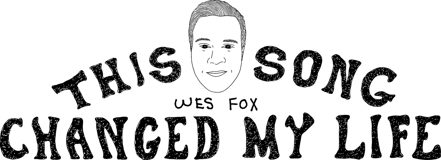 This Song Changed My Life logo featuring hand-drawn portrait illustration of contributor Wes Fox This Song Changed My Life logo featuring hand-drawn portrait illustration of contributor Wes Fox