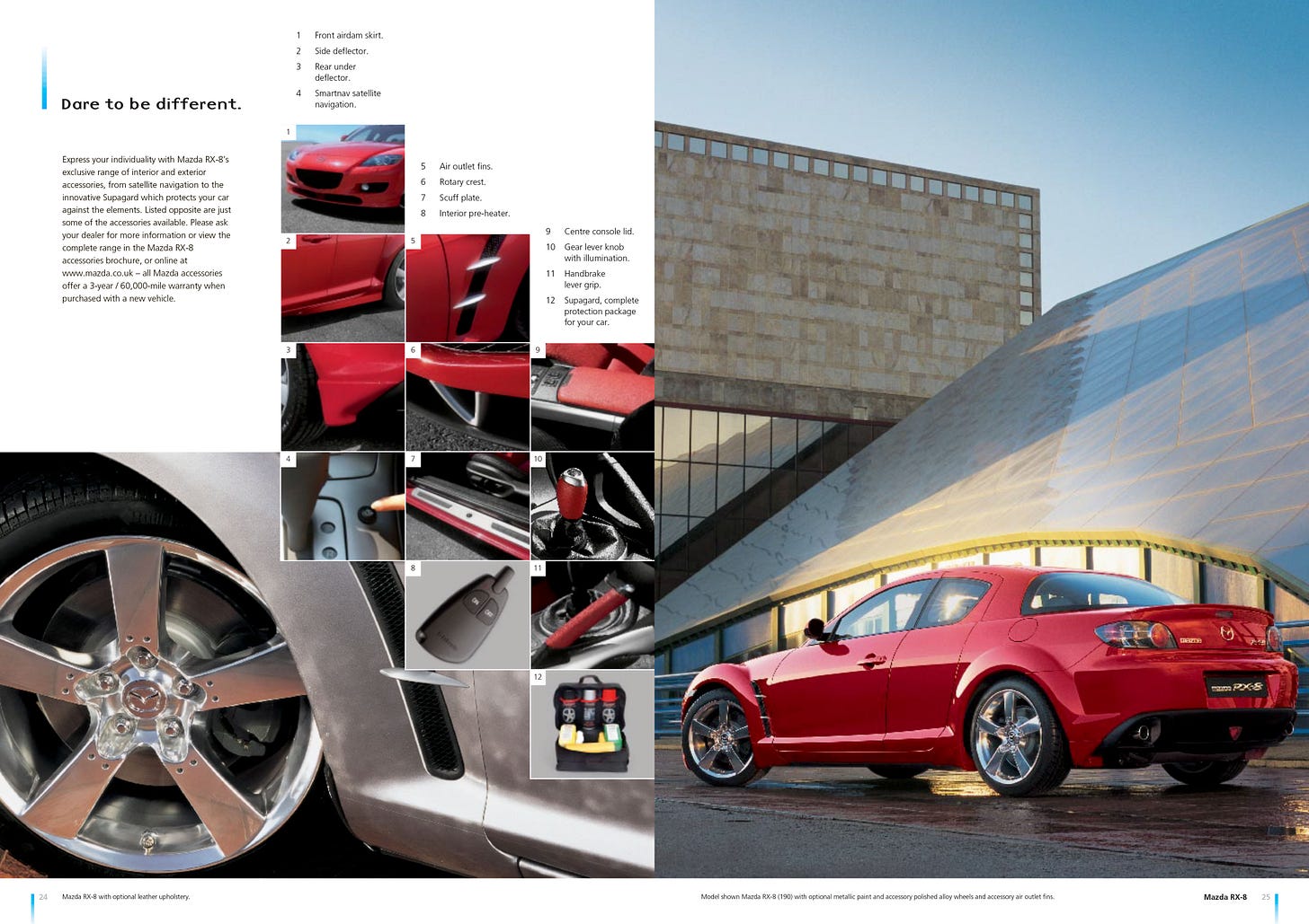 Mazda RX-8 2005 brochure accessories Mazda RX-8 2005 brochure accessories