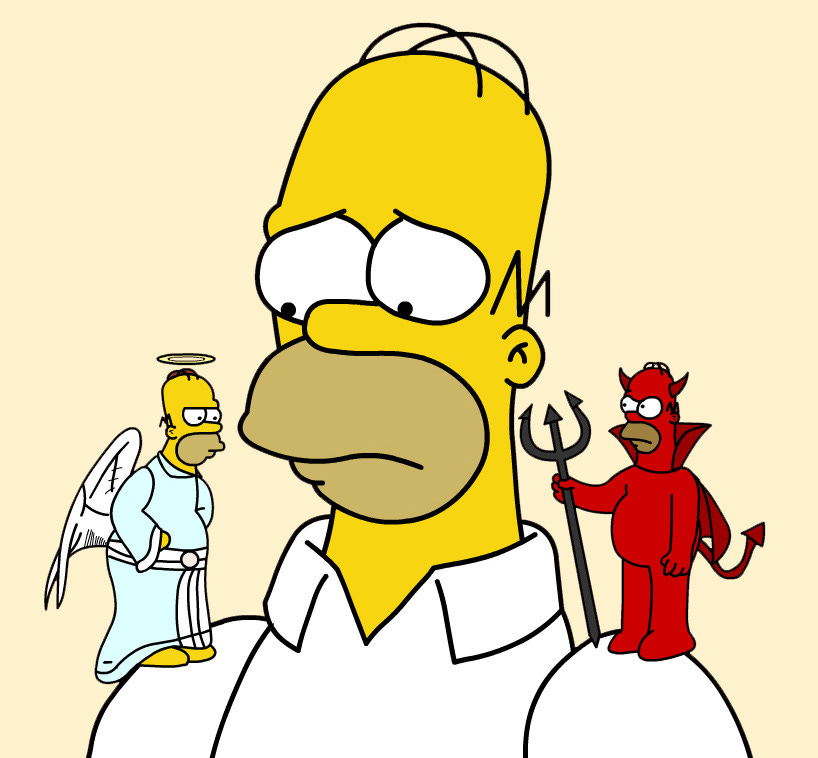 dr roth ⓀⒸ on X: "Hopefully, there is only one voice. When the shoulder  devil and the shoulder angel tell you the same thing, you know you'll be  fine. No more cake
