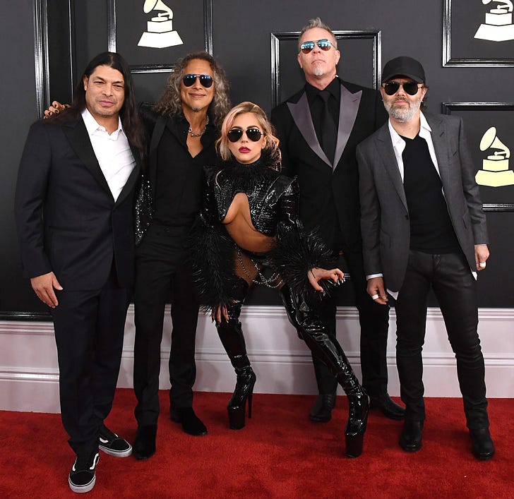 Metallica & Lady Gaga 📸: Jon Kopaloff/FilmMagic