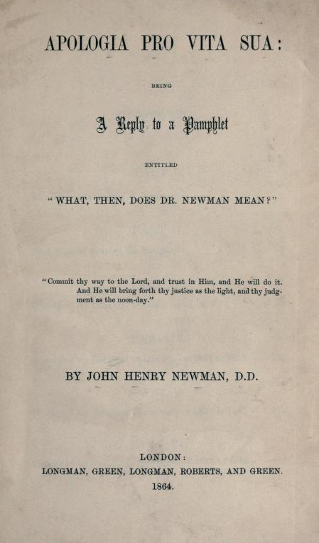 Title page of the first edition of Apologia Pro Vita Sua.jpg Title page of the first edition of Apologia Pro Vita Sua.jpg