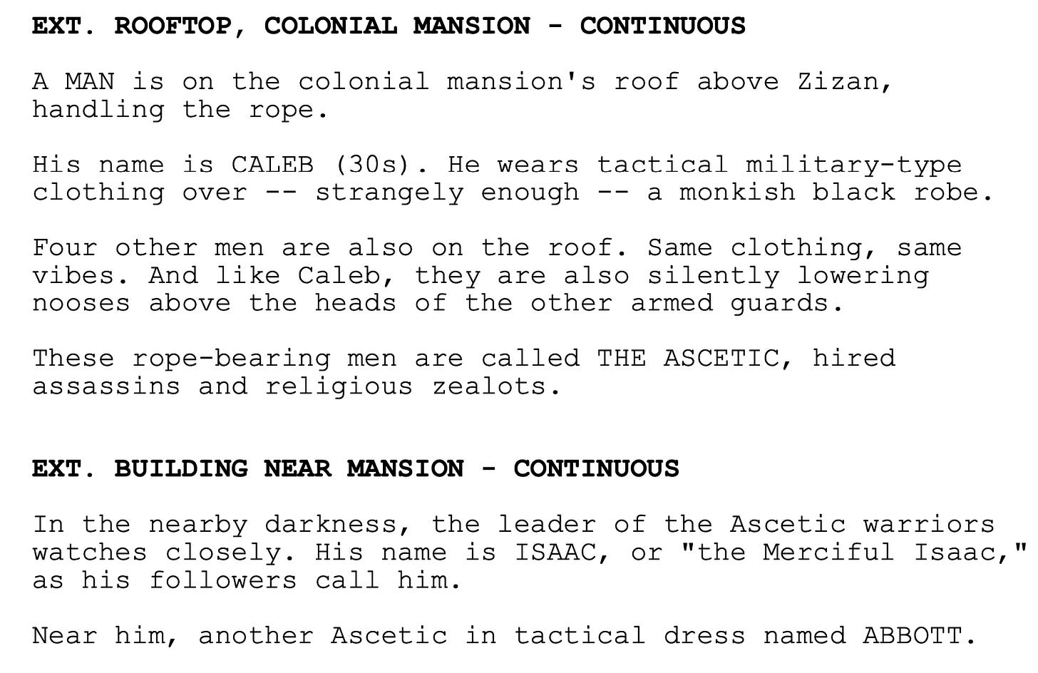 How I Write Action Lines - by Tony Tost