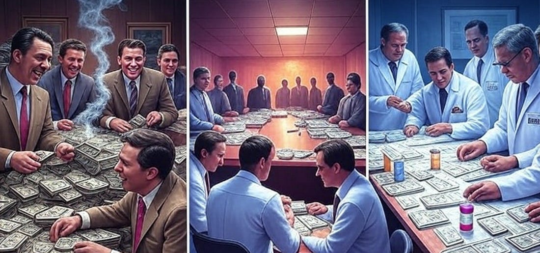 A collage of men sitting at a table

AI-generated content may be incorrect.
