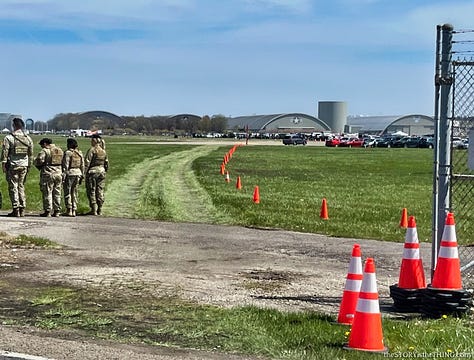 shots of Wright-Patterson Air Force base on solar eclipse day 2024
