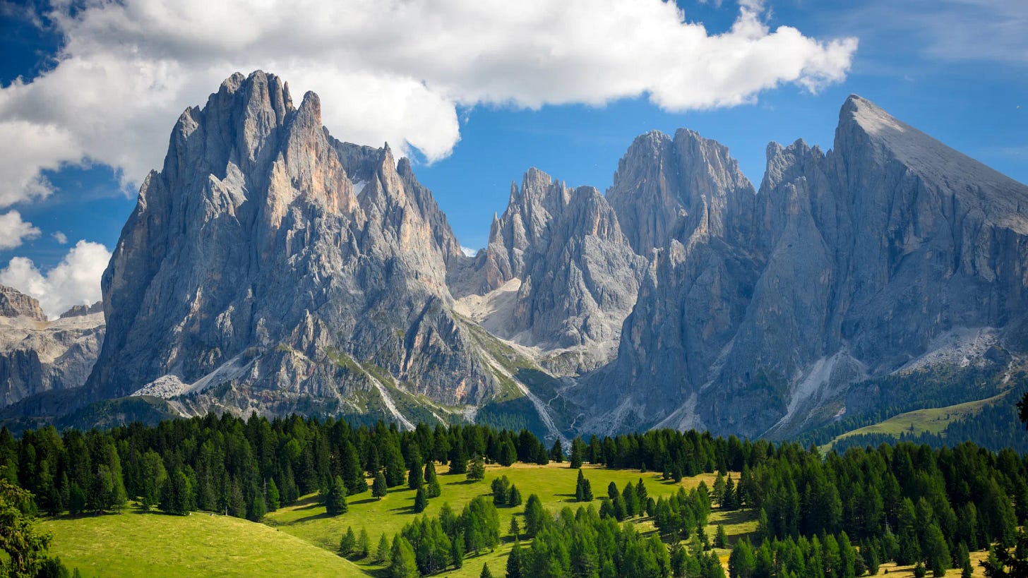 The Dolomites in northeastern Italy.