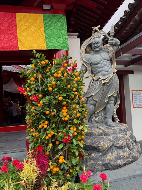 pictures from a Buddhist temple in Singapore