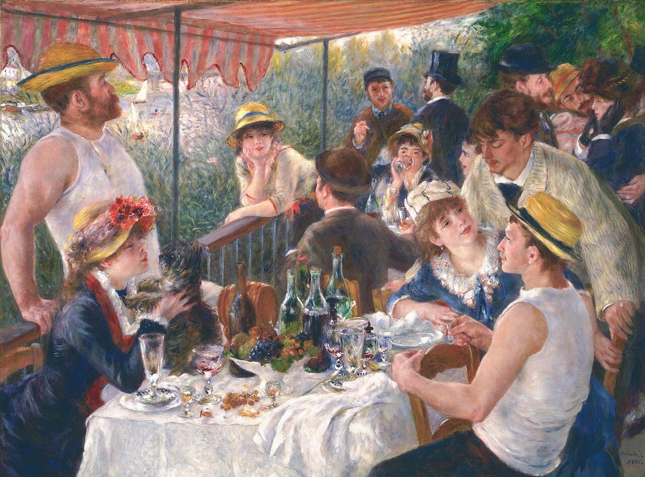Pierre Auguste Renoir, Luncheon of the Boating Party, 1881 Pierre Auguste Renoir, Luncheon of the Boating Party, 1881
