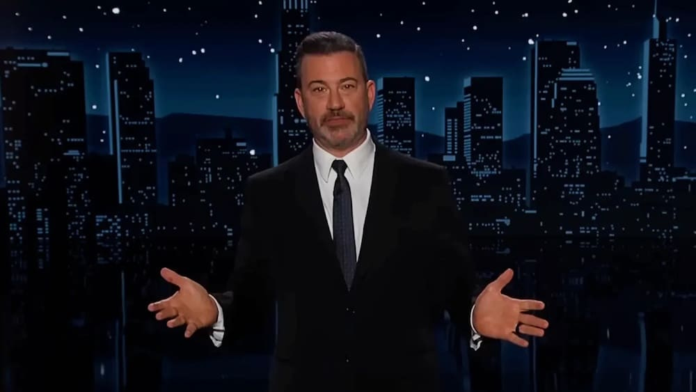 Jimmy Kimmel performing his monologue