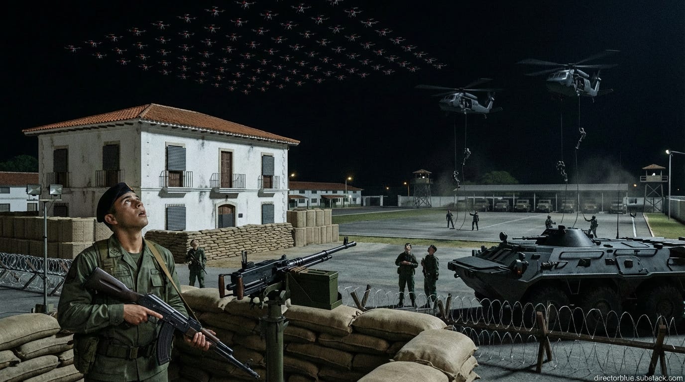 all of the latin american soldiers should be looking at the drones and helicopters_image_1