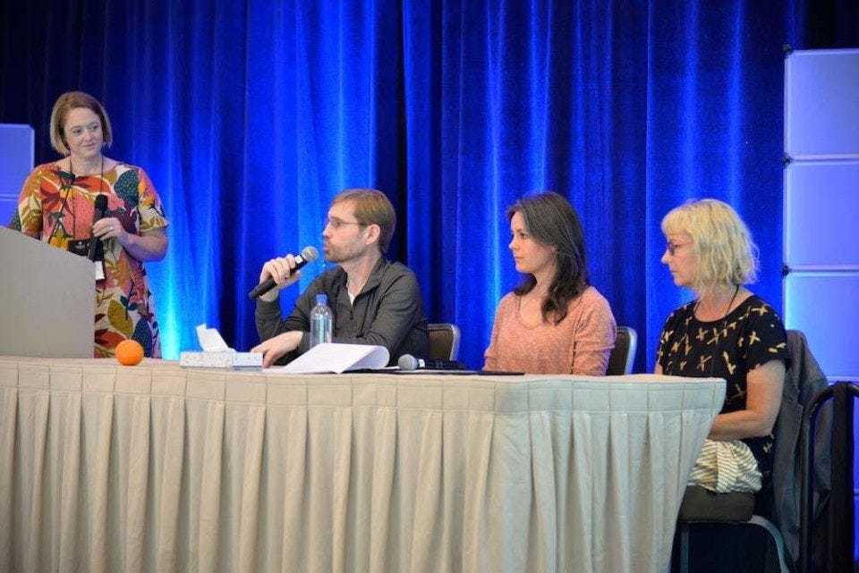 Keith, Kira, and Bronnie bringing their wholeness to the table, SD Pain 2019 Keith, Kira, and Bronnie bringing their wholeness to the table, SD Pain 2019
