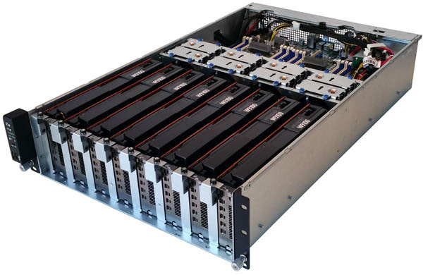 ASRock Rack 3U8G-C612 Front with lid off