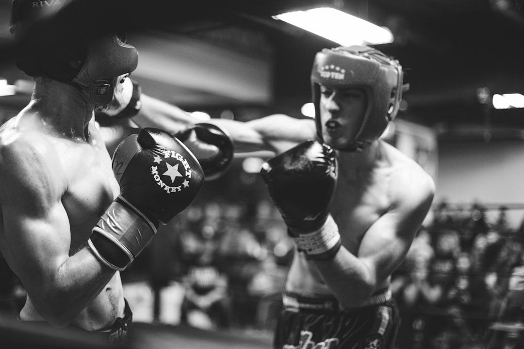 two man playing boxing