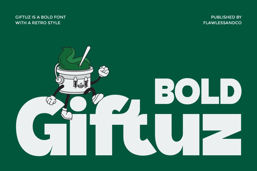 Giftuz Retro Sans Serif Font