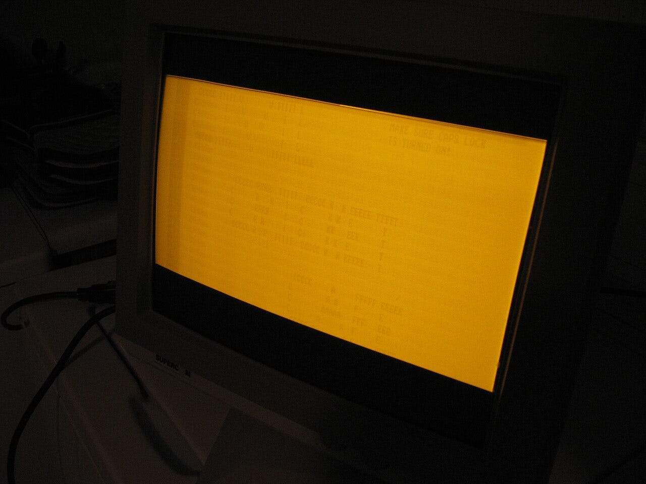 電腦螢幕上的格狀殘影|來源:Piercetheorganist / Wikimedia Commons(Public Domain) 電腦螢幕上的格狀殘影|來源:Piercetheorganist / Wikimedia Commons(Public Domain)