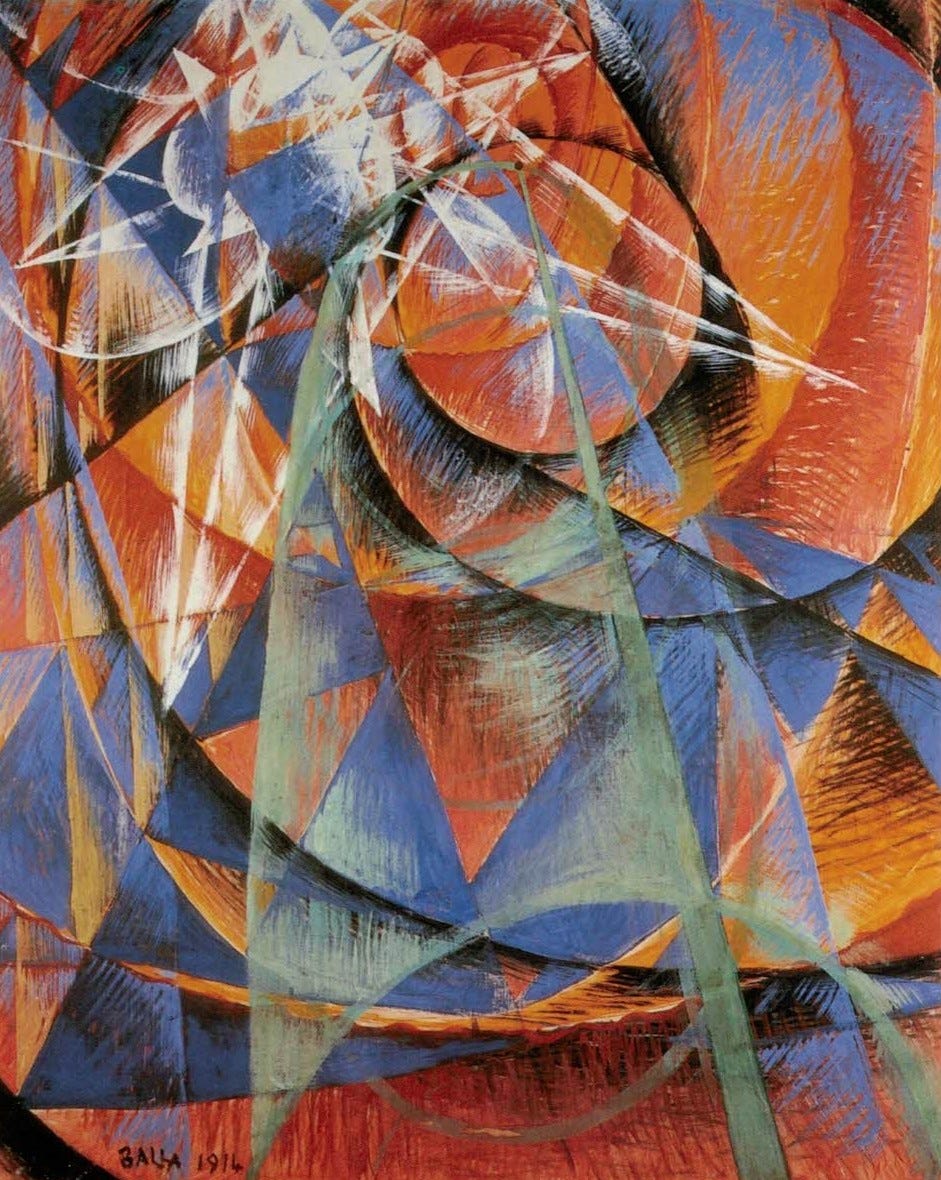MERCURIO PASSA DAVANTI AL SOLE - Giacomo Balla