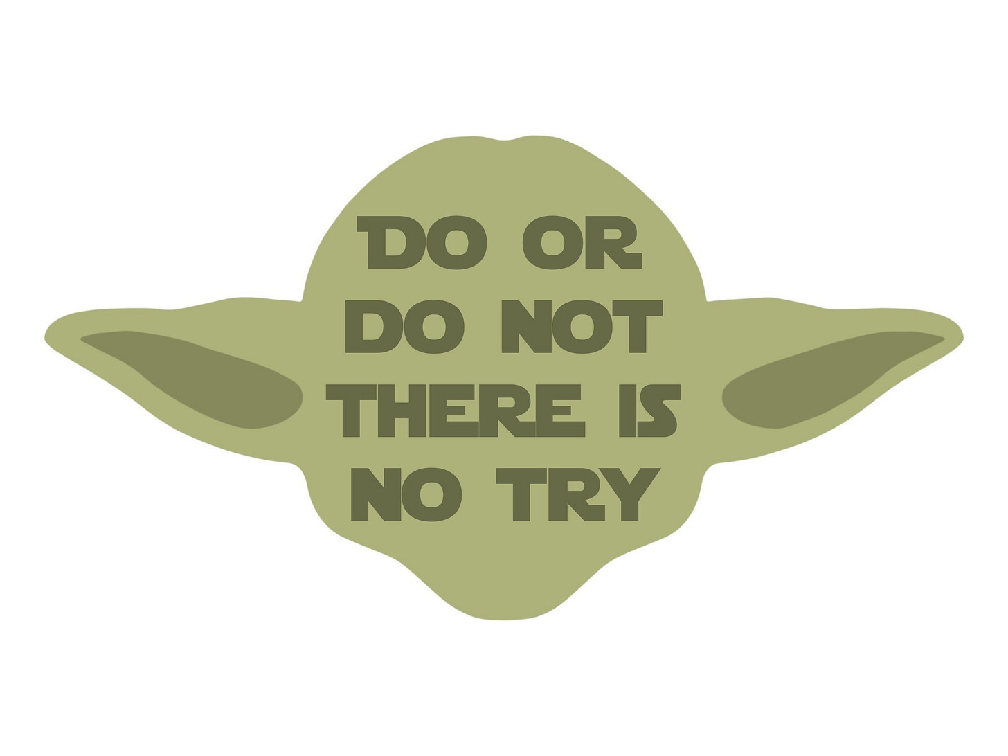 Yoda Do or Do Not There is No Try Sticker - Etsy