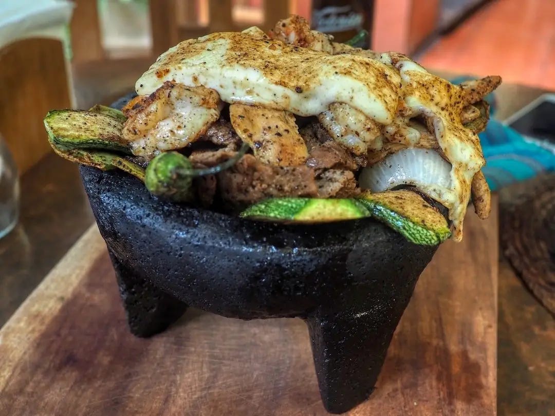 A mixed molcajete 