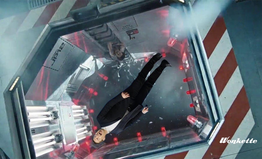 The airlock scene from 'Alien' with an AI-altered image of a screaming Elon Muskbeing ejected from the ship as well The airlock scene from 'Alien' with an AI-altered image of a screaming Elon Muskbeing ejected from the ship as well
