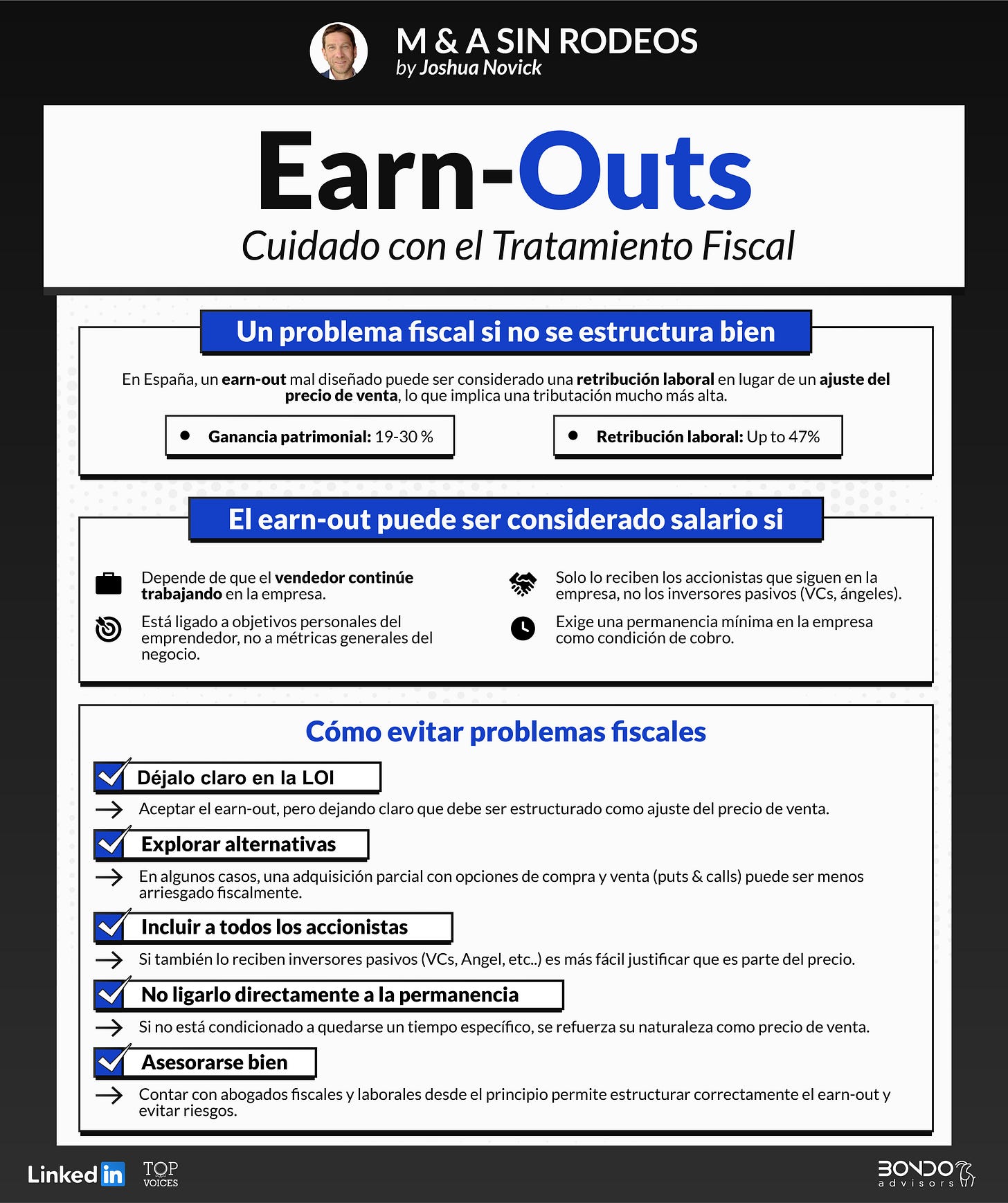 Earn-outs. Tratamiento fiscal