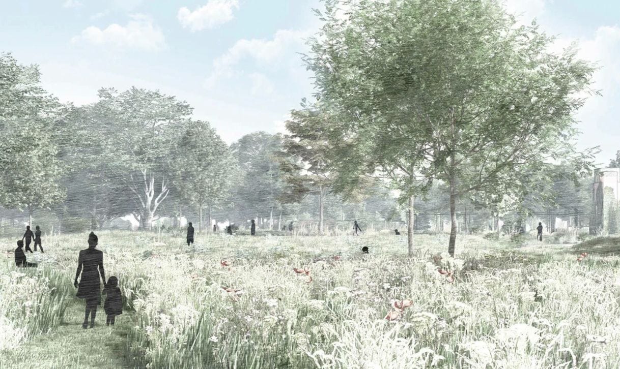 An artist's impression of the new The Queen Elizabeth II Garden
