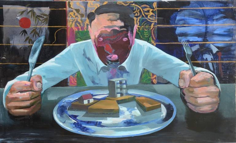 power and greed Painting by Ho Nguyen | Saatchi Art