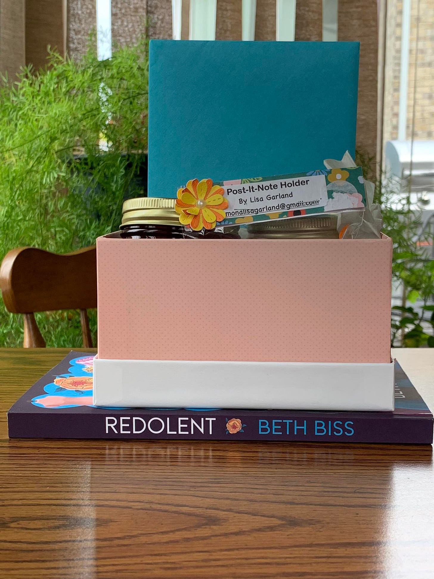 May be an image of book and text that says 'Post-It-NoteHolder ANO Post-It-Note Holder Lisa Garland menaisagorland@gnaicemu rland@gmdii.cum শ REDOLENT REDOLENTBETHBISS BETHBISS BETH BISS'