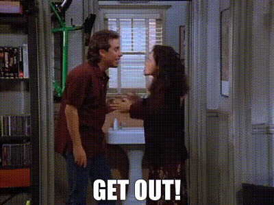 YARN | Get out! | Seinfeld (1989) - S07E01 The Engagement ...