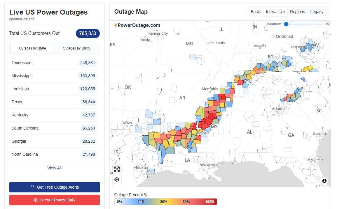 12 people reported dead, nearly 800K customers still without power from ...