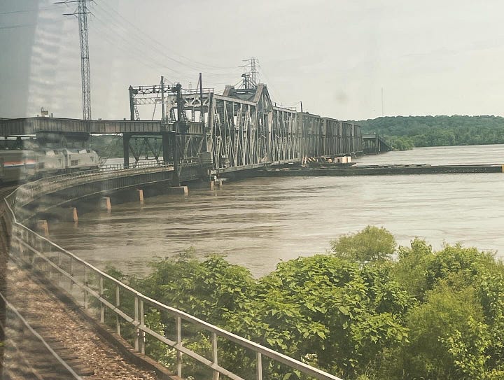 Images on the rails between Fort Madison, Iowa, and Chicago, Illinois, May 31 - June 2, 2024.