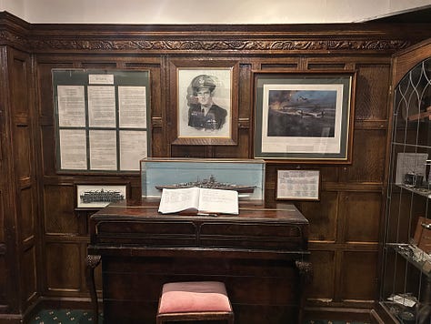 Photos of Dambusters memorabilia in the Squadron Bar at Petwood Hotel, Woodhall Spa, Lincolnshire
