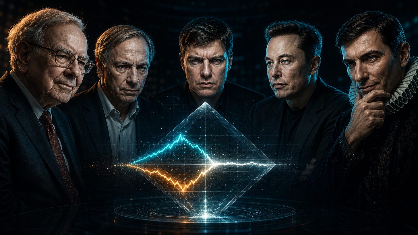 iPulse AI multi-agent advisor council examining a market forecast through distinct analytical lenses