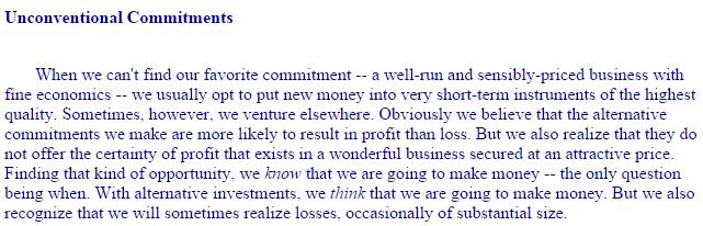 Unconventional Investments 1 Unconventional Investments 1