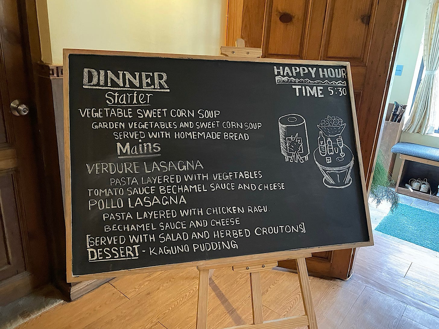 Dinner menu