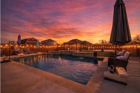 Blanco Vista community pool and amenity center in San Marcos TX.