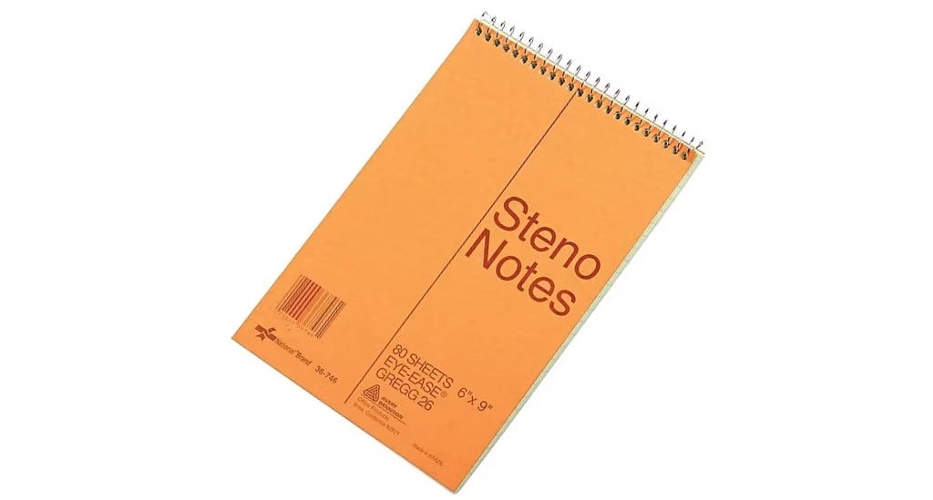 Steno pad