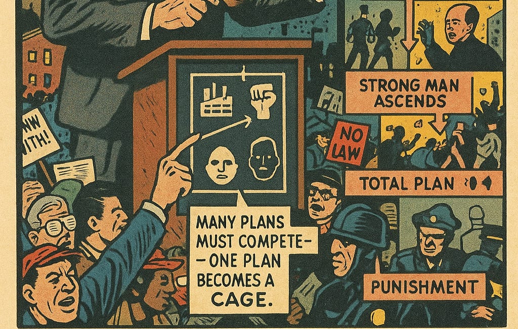 The Road to Serfdom Explained With a Cartoon Map
