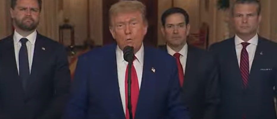 Trump Slurs His Words And Embarrasses America While Announcing US Strikes On Iran