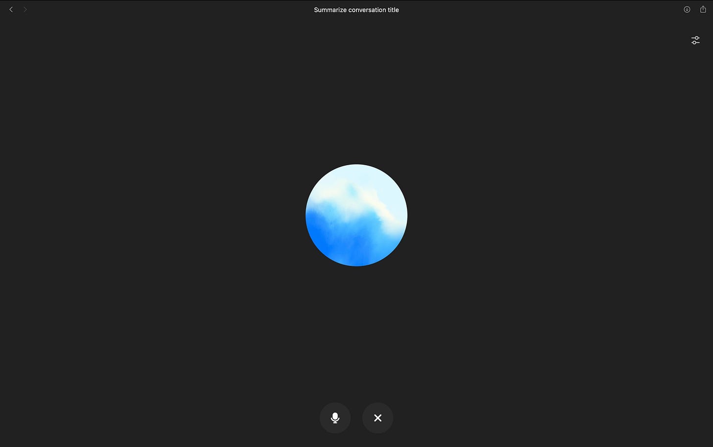 Open GPT in voice mode