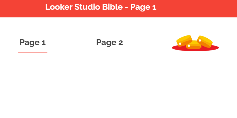 looker studio static header