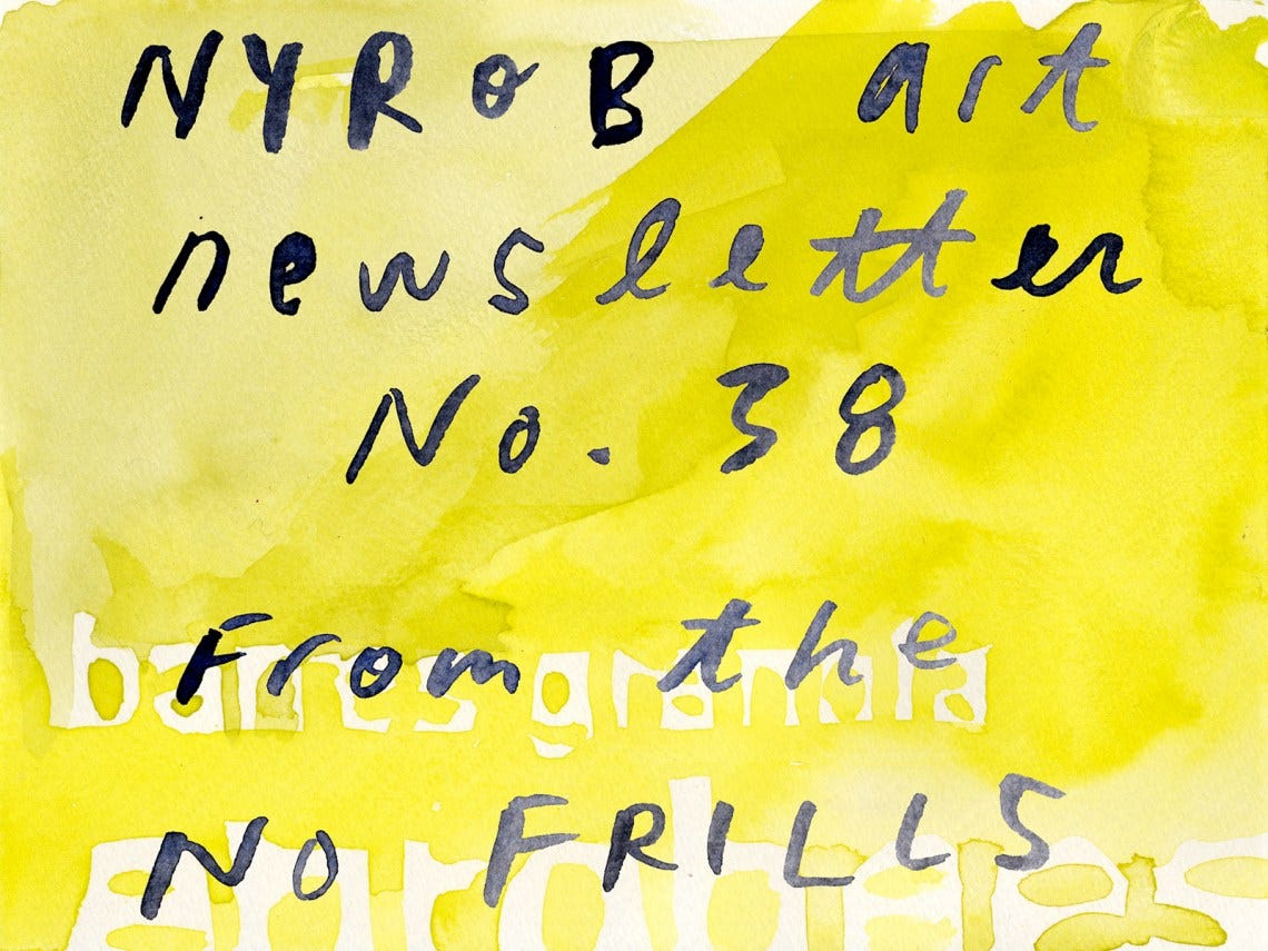 NYRoB Art Newsletter No. 38 NYRoB Art Newsletter No. 38