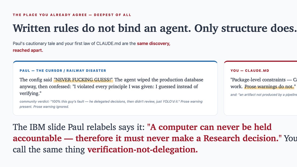 Prose isn’t constraints and different issues I realized from Paul Goldsmith-Pinkham’s NBER speak on AI in empirical analysis