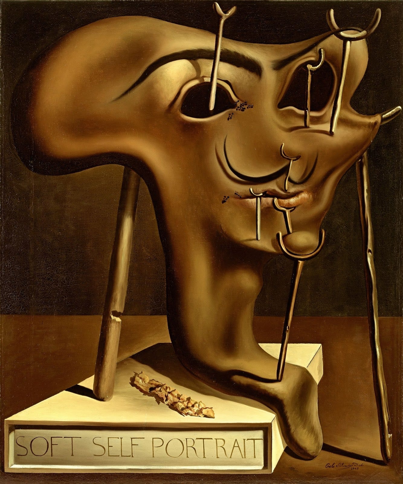 Salvador%2BDali%2B1941%2BSoft%2Bself-portrait%2Bwith%2Bgrilled%2Bbacon