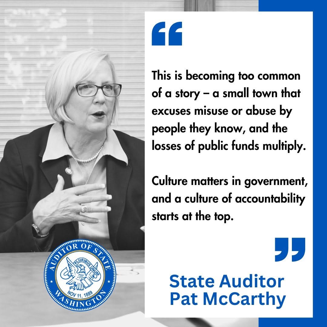 State Auditor Pat McCarthy discusses the impact of unchecked misuse and the importance of accountability in small-town government culture. State Auditor Pat McCarthy discusses the impact of unchecked misuse and the importance of accountability in small-town government culture.