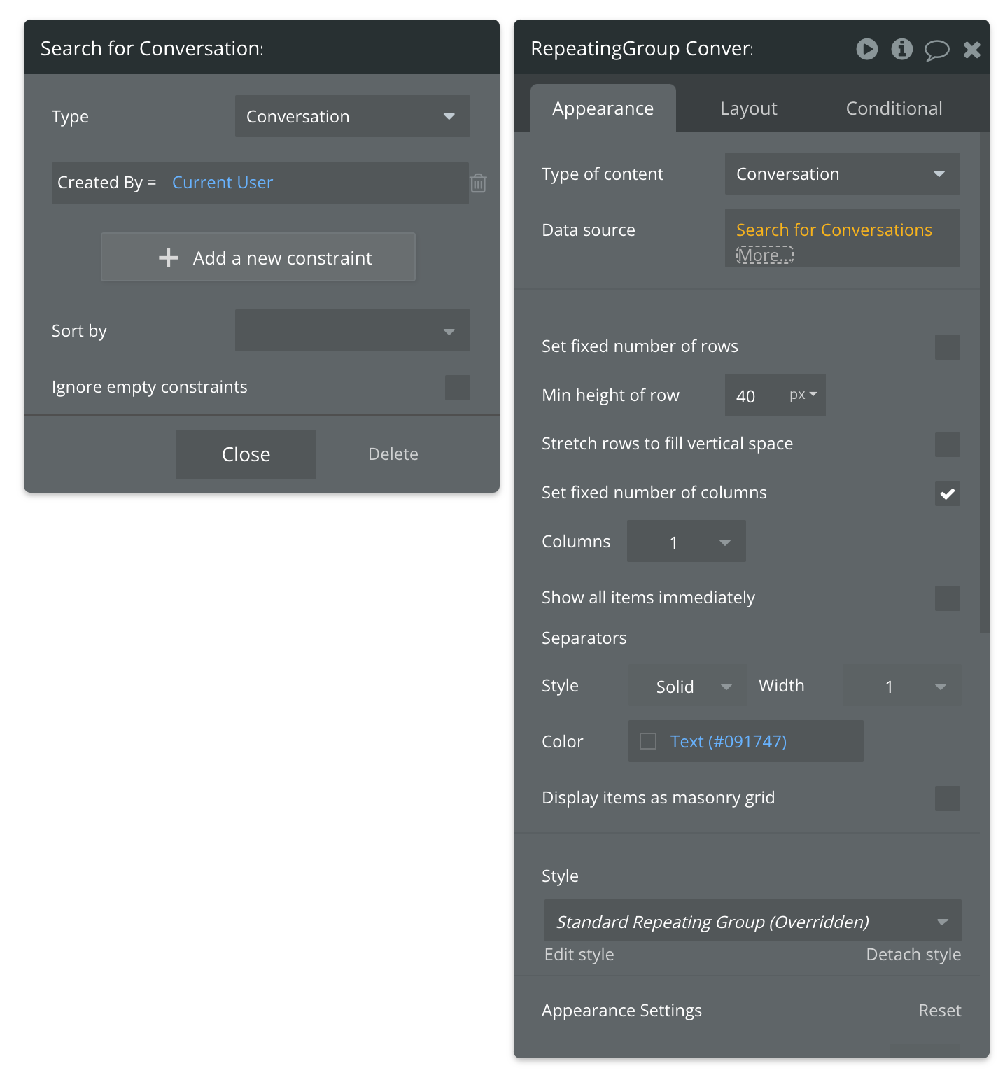 Bubble.io dynamid data to connect to the database