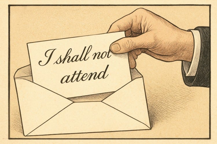 I Regret to Inform You That I Will Not Be Attending Your Dumb Little Civil War for Dorks